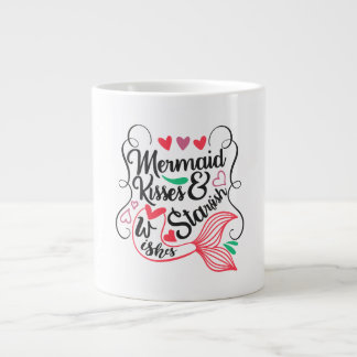 Mermaid Kisses Starfish Wishes Large Coffee Mug