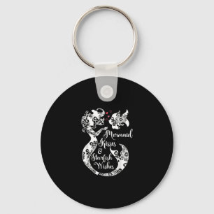 Mermaid Kisses Starfish Wishes Mandala Mermai Swim Key Ring