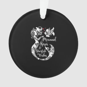 Mermaid Kisses Starfish Wishes Mandala Mermai Swim Ornament