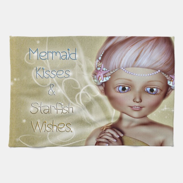 Mermaid Kisses Tea Towel (Horizontal)