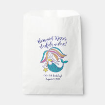 Mermaid Kisses White Favour Bag