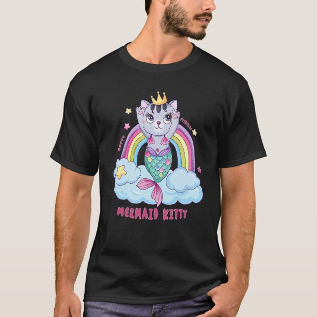 Mermaid Kitty     Themes Cat T-Shirt (Front)