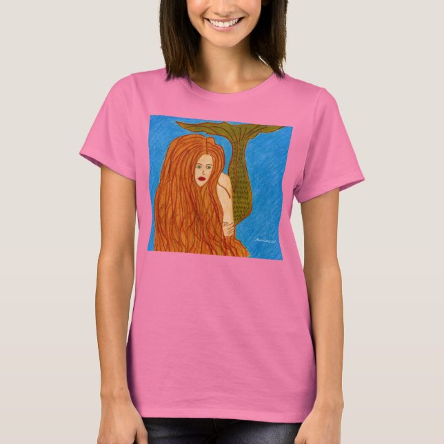 mermaid laying down T-Shirt (Front)