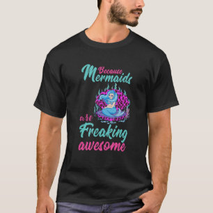 Mermaid Leopard Aqua Clamshell Freaking Awesome Se T-Shirt