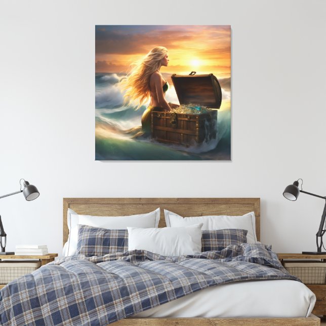 Mermaid Life  Canvas Print (Insitu(Bedroom))