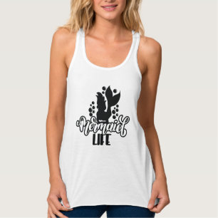 Mermaid Life Funny Beach  Singlet