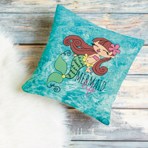 Mermaid Life  Throw Pillow 16" x 16"