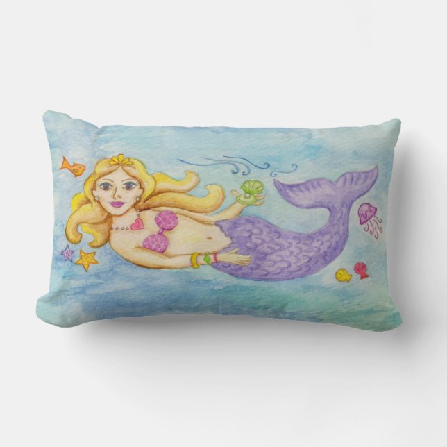 Mermaid Long Pillow (Front)