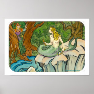 Mermaid Lorelei and Prince Enchanted Poster