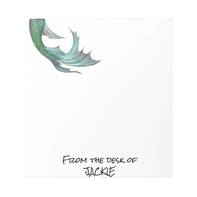 Mermaid Lover From the Desk of Personalised Notepad (Front)