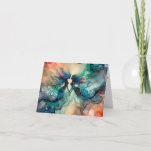 MERMAID LOVERS VIBRANT ALCOHOL INK CARD
