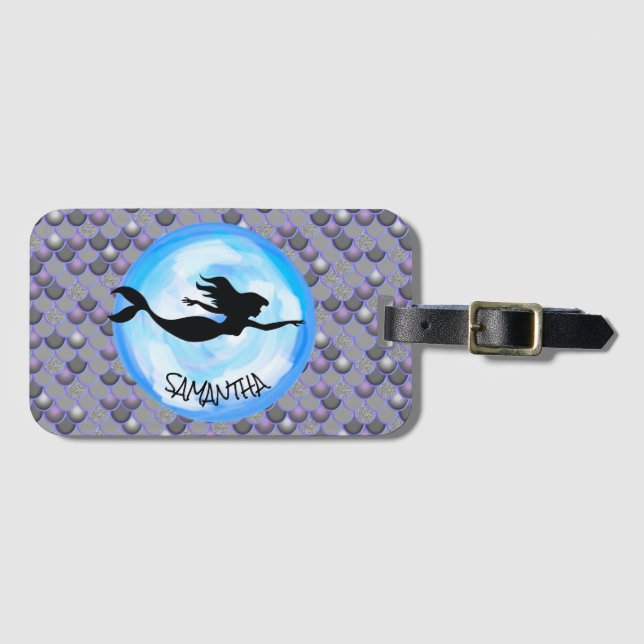 Mermaid Luggage Tag (Front Horizontal)