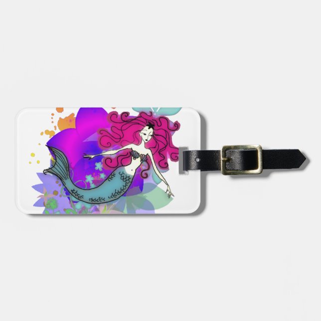 Mermaid Luggage Tag (Front Horizontal)