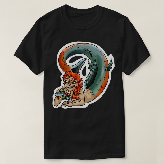 Mermaid Lunchbreak T-Shirt (Design Front)