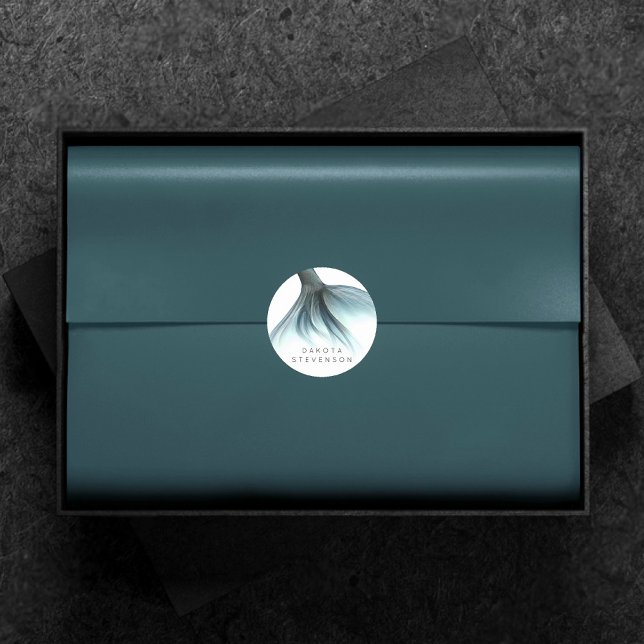 Mermaid Luxe Tail | Seafoam Mint Green Aqua Custom Classic Round Sticker (Creator Uploaded)