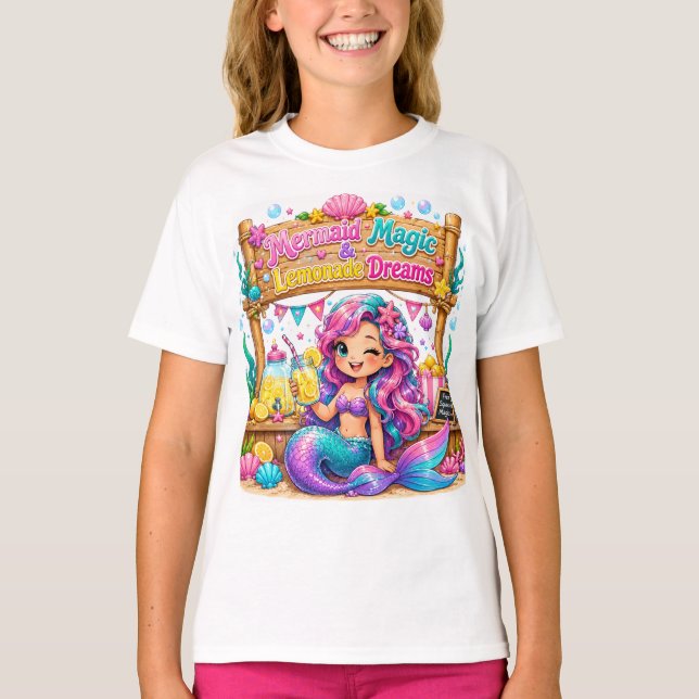 Mermaid Magic & Lemonade Dreams T-Shirt (Front)