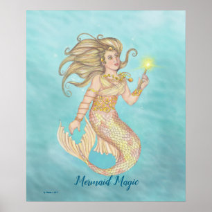 Mermaid Magic, Mermaid, Fairy, Faerie, Sea Witch  Poster