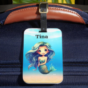 Mermaid Magic Under The Sea Luggage Tag