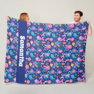 Mermaid Magic with a Personalised Fleece Blanket