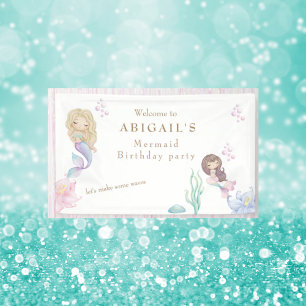 Mermaid  Make Waves Birthday Party Welcome Banner