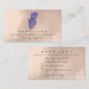 Mermaid Makeup Artist Lashes Ivory Hairdresser Business Card