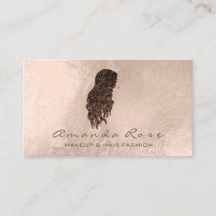 Mermaid Makeup Lashes Hairdresser Ivory Rose Business Card