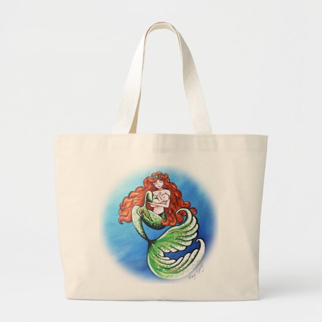 Mermaid Mama Jumbo Tote (Front)