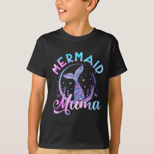 Mermaid Mama Seashell Birthday Women Ocean Matchin T-Shirt