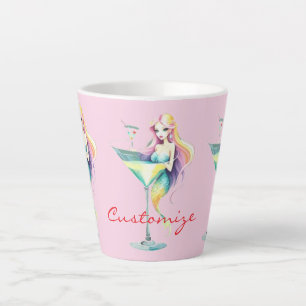 Mermaid Martini Girl Thunder_Cove Latte Mug