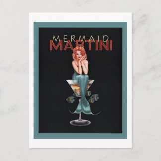 Mermaid Martini Postcard