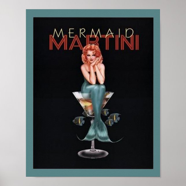 Mermaid Martini Poster (Front)