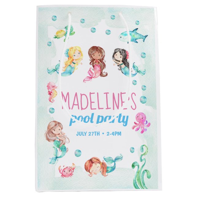Mermaid Medium Gift Bag (Front)