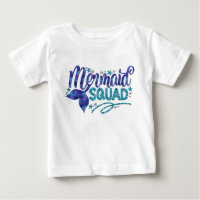 Mermaid - "Mermaid Squad" - Teal Faux Glitter