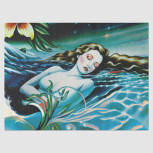 Mermaid / Mermaids Vintage Antique Decoupage Tissue Paper