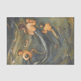 Mermaid / Mermaids Vintage Antique Decoupage Tissue Paper