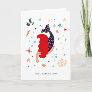 Mermaid Message   Blank Card