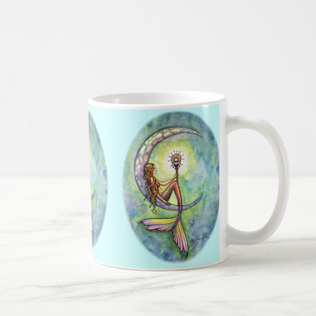 Mermaid Moon Coffee Mug by Molly Harrison (Right)