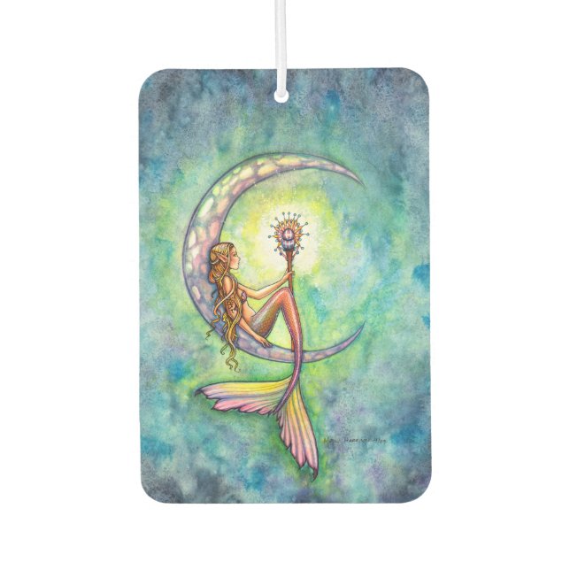 Mermaid Moon Mermaid Fantasy Art Illustration Car Air Freshener (Front)