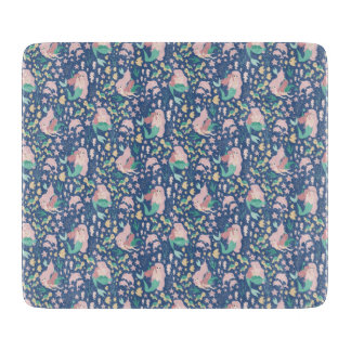 Mermaid Mother Daughter Bonding Ocean Dark Version Cutting Board
