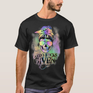 Mermaid Mum Life Messy Hair Bun Funny Skull Mother T-Shirt