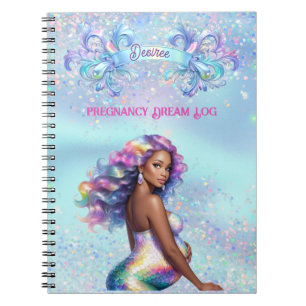 Mermaid Mum Personalised Pregnancy Notebook