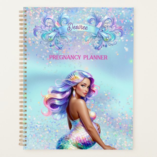 Mermaid Mum Personalised Pregnancy Planner (Front)