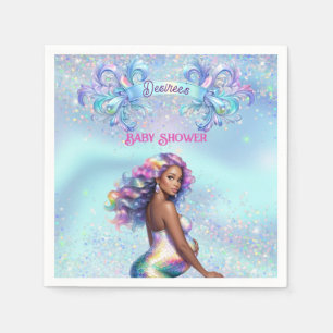 Mermaid Mum Pregnancy Baby Shower Personalised Napkin