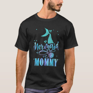 Mermaid Mummy Funny Women Family Matching Party Sq T-Shirt