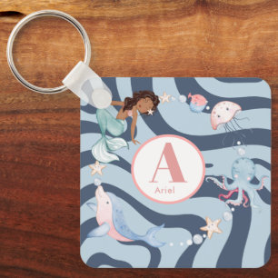 Mermaid Name Keychain