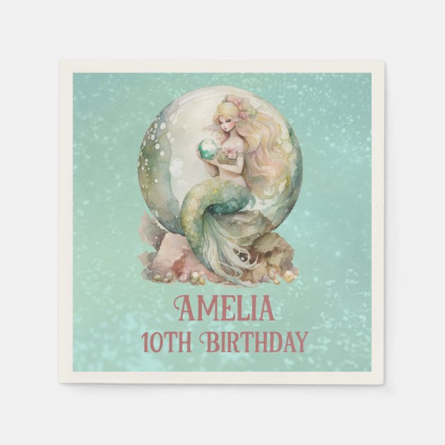 Mermaid  napkin (Front)