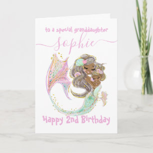 Mermaid Nautical birthday Card