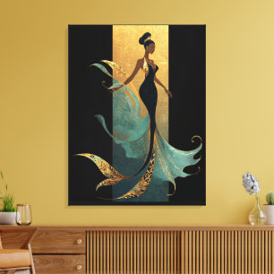 MERMAID NOIR SERIES #1 Postcard Canvas Print