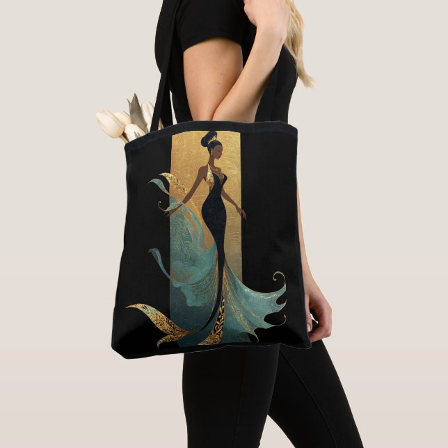 MERMAID NOIR SERIES #1  TOTE BAG (Close Up)