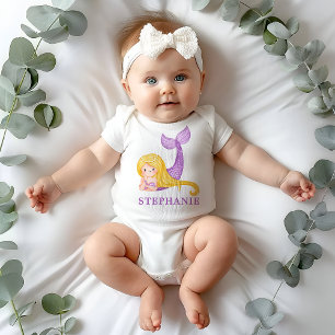 Mermaid Ocean Baby Shower  Bodysuit